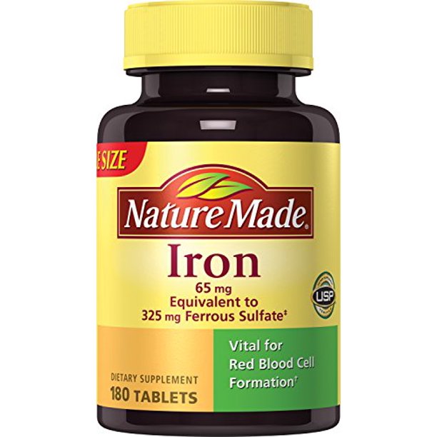 NatureMade Iron 65 mg 180 Tablets
